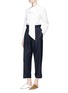 Figure View - Click To Enlarge - ACNE STUDIOS - 'Tien' drawstring pinstripe suiting pants