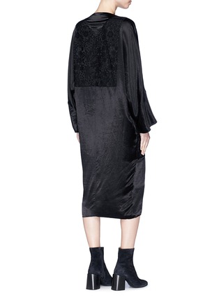 Back View - Click To Enlarge - ACNE STUDIOS - 'Dalma' mock wrap satin dress