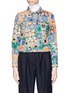 Main View - Click To Enlarge - ACNE STUDIOS - 'Chea' botanical embroidered cropped denim jacket
