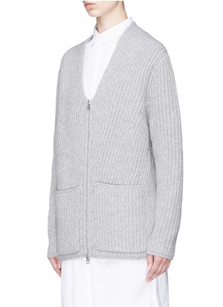 Front View - Click To Enlarge - ACNE STUDIOS - 'Donya L' oversized wool rib knit cardigan