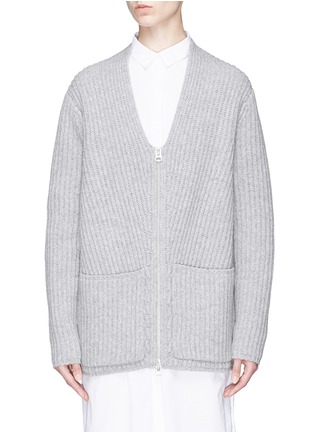 Main View - Click To Enlarge - ACNE STUDIOS - 'Donya L' oversized wool rib knit cardigan