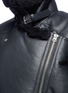Detail View - Click To Enlarge - ACNE STUDIOS - 'Velocite' oversized lambskin leather biker jacket