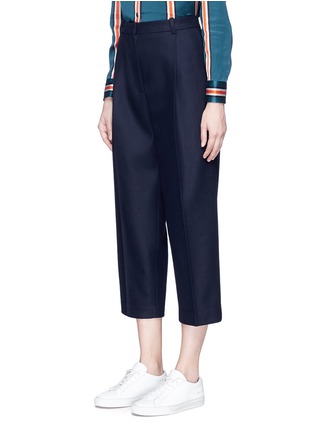 Front View - Click To Enlarge - ACNE STUDIOS - 'Tabea' pleated flannel cropped pants