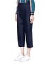 Front View - Click To Enlarge - ACNE STUDIOS - 'Tabea' pleated flannel cropped pants