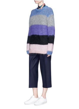 Figure View - Click To Enlarge - ACNE STUDIOS - 'Tabea' pleated flannel cropped pants