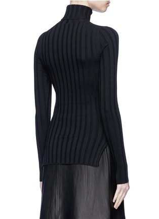 Back View - Click To Enlarge - ACNE STUDIOS - 'Corina' Merino wool blend rib knit turtleneck sweater