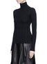 Front View - Click To Enlarge - ACNE STUDIOS - 'Corina' Merino wool blend rib knit turtleneck sweater