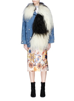 Main View - Click To Enlarge - ACNE STUDIOS - 'Ched' lambskin shearling denim jacket