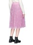 Back View - Click To Enlarge - VALENTINO GARAVANI - Metallic floral embroidered tulle midi skirt