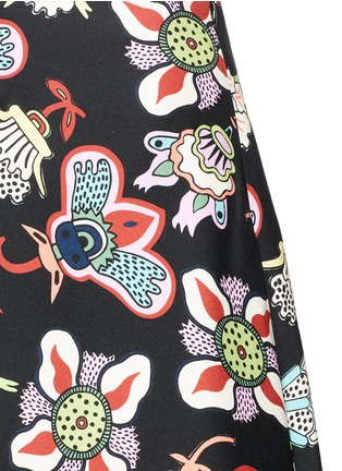 Detail View - Click To Enlarge - VALENTINO GARAVANI - Pop flower print virgin wool-silk midi skirt