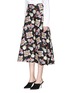 Front View - Click To Enlarge - VALENTINO GARAVANI - Pop flower print virgin wool-silk midi skirt