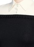 Detail View - Click To Enlarge - VALENTINO GARAVANI - Polo yoke virgin wool chunky sweater
