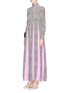 Figure View - Click To Enlarge - VALENTINO GARAVANI - Contrast godet wavy graphic print maxi dress