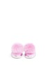 Front View - Click To Enlarge - JOSHUA SANDERS - Fox fur pompom metallic leather slippers