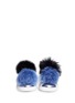 Front View - Click To Enlarge - JOSHUA SANDERS - Fox fur pompom colourblock leather skate slip-ons
