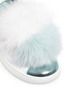 Detail View - Click To Enlarge - JOSHUA SANDERS - Fox fur pompom colourblock leather skate slip-ons