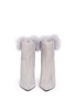 Front View - Click To Enlarge - JIMMY CHOO - 'Tesler 100' fox fur pompoms suede ankle boots