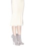 Figure View - Click To Enlarge - JIMMY CHOO - 'Tesler 100' fox fur pompoms suede ankle boots