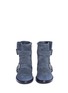 Front View - Click To Enlarge - JIMMY CHOO - 'Blyss Flat' stud suede biker boots