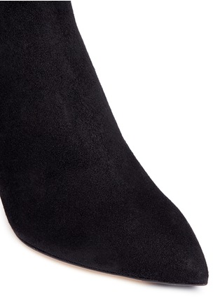 Detail View - Click To Enlarge - JIMMY CHOO - 'Tesler 65' fox fur pompom suede ankle booties