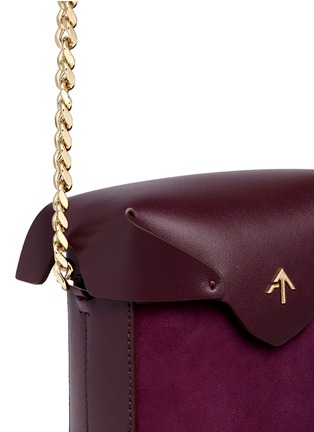 - MANU ATELIER - 'Pristine' micro colourblock leather crossbody bag