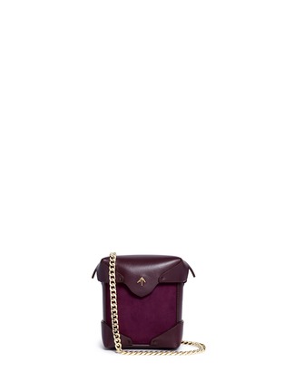Main View - Click To Enlarge - MANU ATELIER - 'Pristine' micro colourblock leather crossbody bag