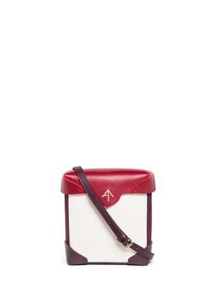 Main View - Click To Enlarge - MANU ATELIER - 'Pristine' mini suede panel leather crossbody bag