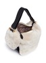  - MANU ATELIER - 'Fernweh' micro colourblock leather and shearling handbag