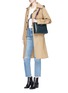 Figure View - Click To Enlarge - MANU ATELIER - 'Bold' stripe shoulder strap leather messenger bag