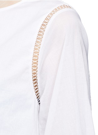Detail View - Click To Enlarge - KISUII - 'Lina' open lace back cotton top