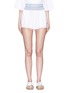 Main View - Click To Enlarge - KISUII - 'Faria' stitch waist frayed shorts