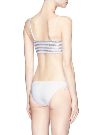 Back View - Click To Enlarge - KISUII - Smocked front tie side bikini bottoms