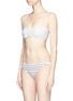 Figure View - Click To Enlarge - KISUII - Smocked front tie side bikini bottoms
