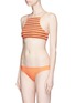 Figure View - Click To Enlarge - KISUII - 'Terez' smocked cropped swim top