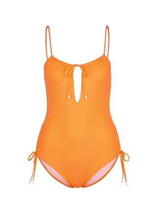 Main View - Click To Enlarge - KISUII - 'Uma' tie keyhole front one-piece swimsuit