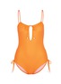 Main View - Click To Enlarge - KISUII - 'Uma' tie keyhole front one-piece swimsuit