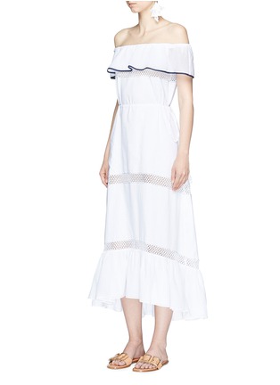 Figure View - Click To Enlarge - KISUII - 'Olimpia' ruffle off-shoulder cotton maxi dress