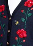 Detail View - Click To Enlarge - MUVEIL - Rose and bee paillette embellished cardigan