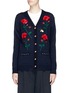 Main View - Click To Enlarge - MUVEIL - Rose and bee paillette embellished cardigan