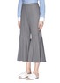 Front View - Click To Enlarge - MUVEIL - Cropped bell cuff suiting pants