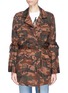 Main View - Click To Enlarge - MUVEIL - Camouflage tie sleeve utility jacket
