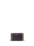 Detail View - Click To Enlarge - JIMMY CHOO - 'Finley' coarse glitter chain crossbody bag