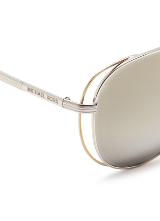 Detail View - Click To Enlarge - MICHAEL KORS - 'Lai' metal cutout aviator mirror sunglasses