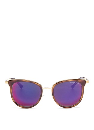 Main View - Click To Enlarge - MICHAEL KORS - 'Adrianna' acetate round mirror sunglasses