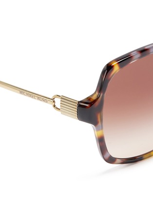 Detail View - Click To Enlarge - MICHAEL KORS - 'Bia' oversized tortoiseshell acetate square sunglasses