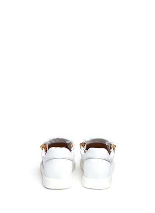 Back View - Click To Enlarge - 73426 - 'Singleg' double zip leather sneakers