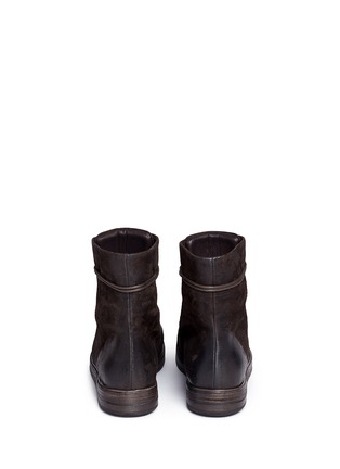 Back View - Click To Enlarge - MARSÈLL - 'Zucca Zeppa' suede combat boots