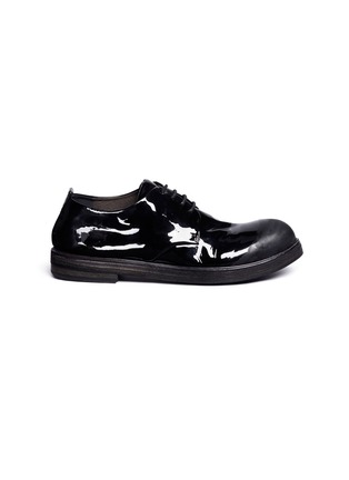 Main View - Click To Enlarge - MARSÈLL - 'ZUCCA ZEPPA' BRUSHED TOE PATENT LEATHER DERBIES