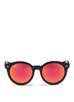 Main View - Click To Enlarge - RAY-BAN - 'RB4261' acetate round mirror sunglasses
