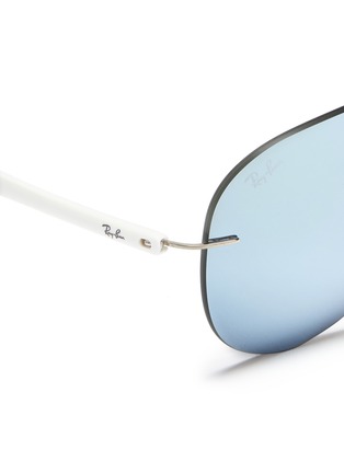 Detail View - Click To Enlarge - RAY-BAN - 'RB8058 LightRay' rimless mirror aviator sunglasses